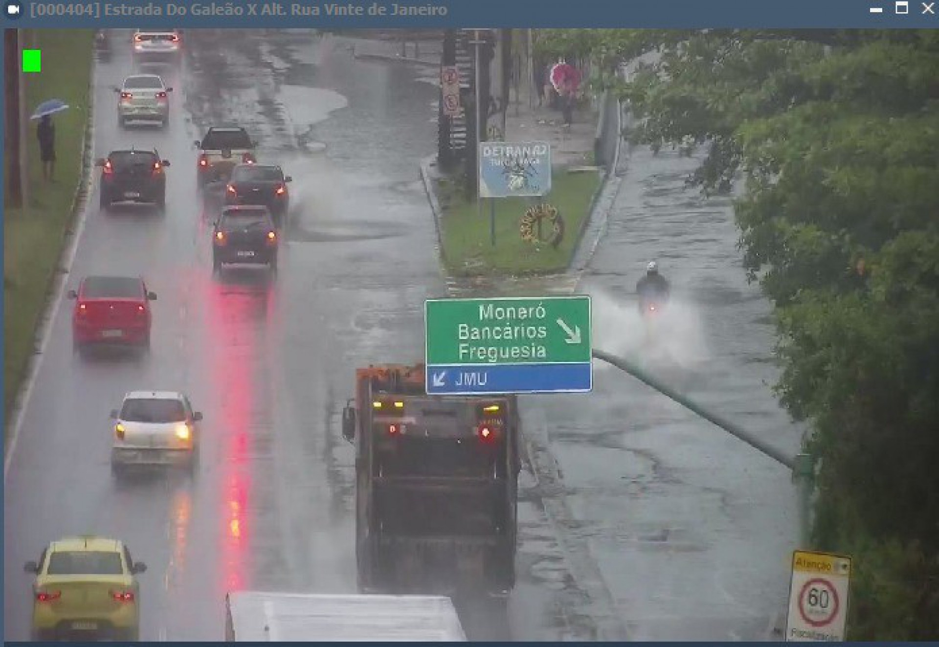 Chuva provocou alagamentos pela cidade do Rio - Reprodução Twitter