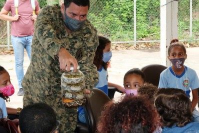 Ronda Escolar e Polícia Ambiental com atividades na Fazenda Colubandê