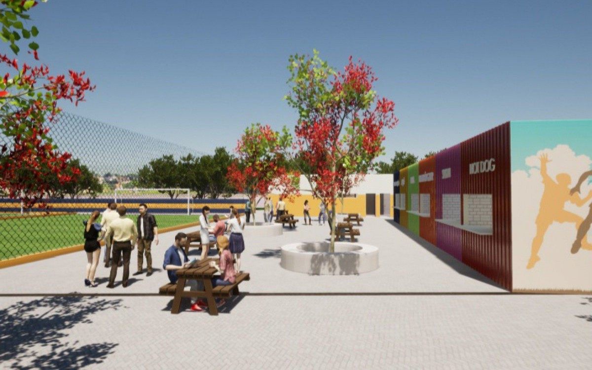 O espa&Atilde;&Acirc;&sect;o tamb&Atilde;&Acirc;&copy;m vai contar com pra&Atilde;&Acirc;&sect;a arborizada e espa&Atilde;&Acirc;&sect;o para alimenta&Atilde;&Acirc;&sect;&Atilde;&Acirc;&pound;o com dez quiosques que ser&Atilde;&Acirc;&pound;o usados por empreendedores locais.