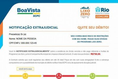 Rio tem 130 mil inadimplentes no programa Lixo Zero; nomes podem ir parar no SCPC