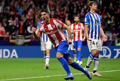 Suárez marca duas vezes e evita derrota do Atlético de Madrid no empate com a Real Sociedad