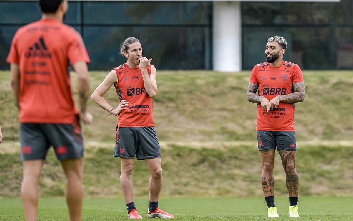 Gabigol e Filipe Lu&iacute;s