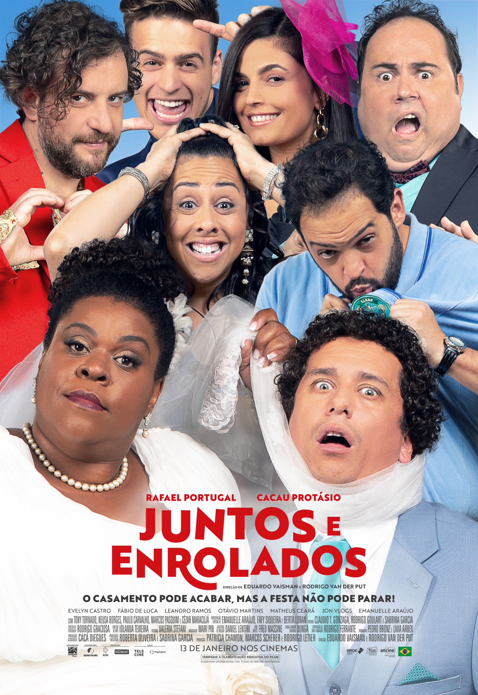 Cartaz do filme 'Juntos e Enrolados', com Cacau Protásio e Rafael Portugal - Divulgação