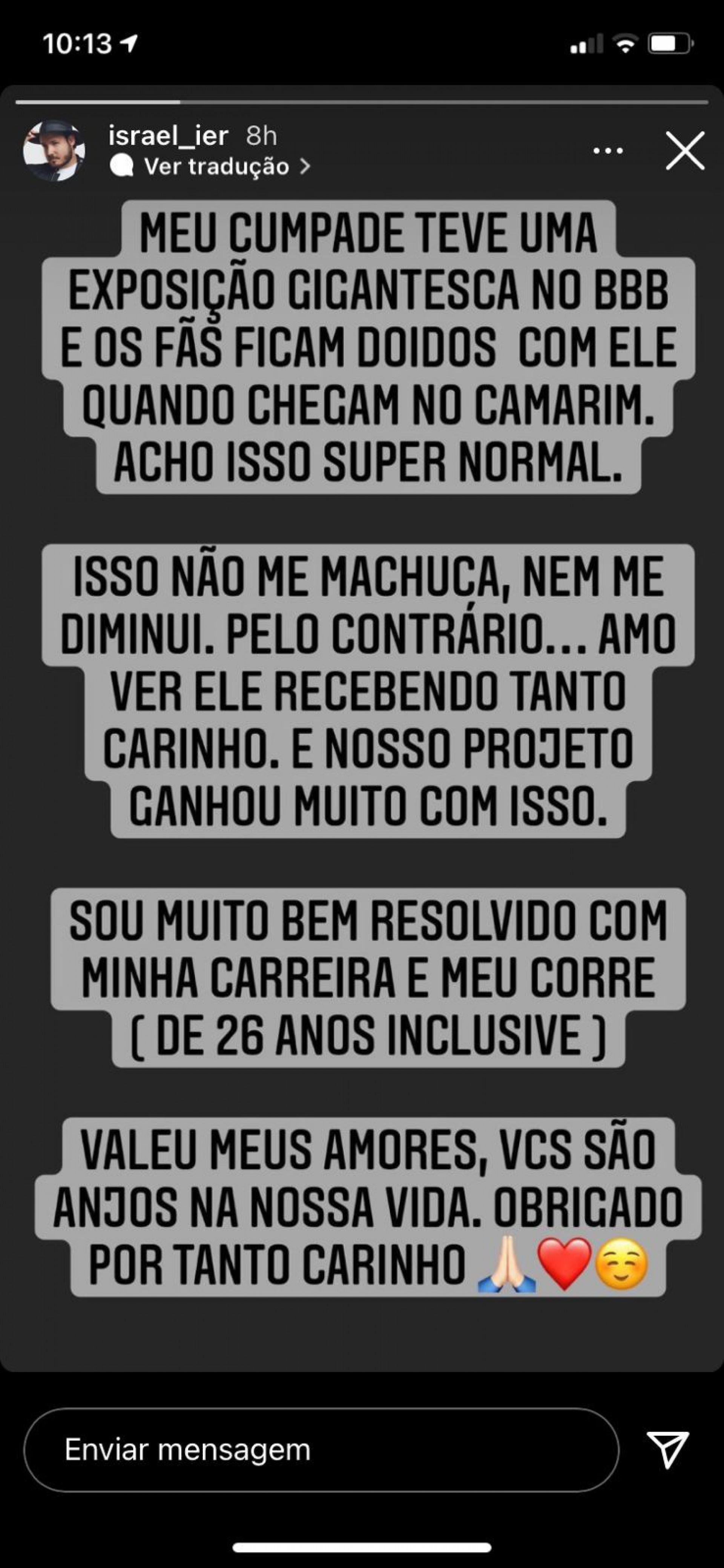 Israel se pronuncia sobre vídeo em que é ignorado por fã - Reprodução Internet