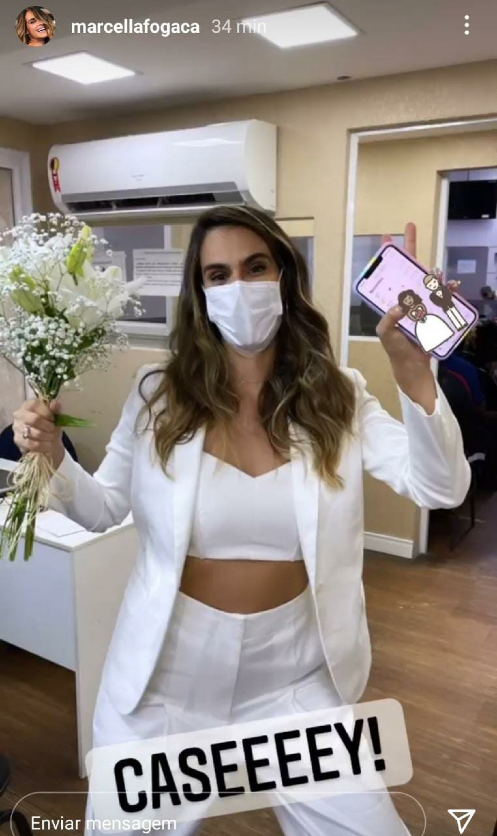 Joaquim Lopes e Marcella Fogaça se casaram na noite desta quinta-feira - Reprodução Internet