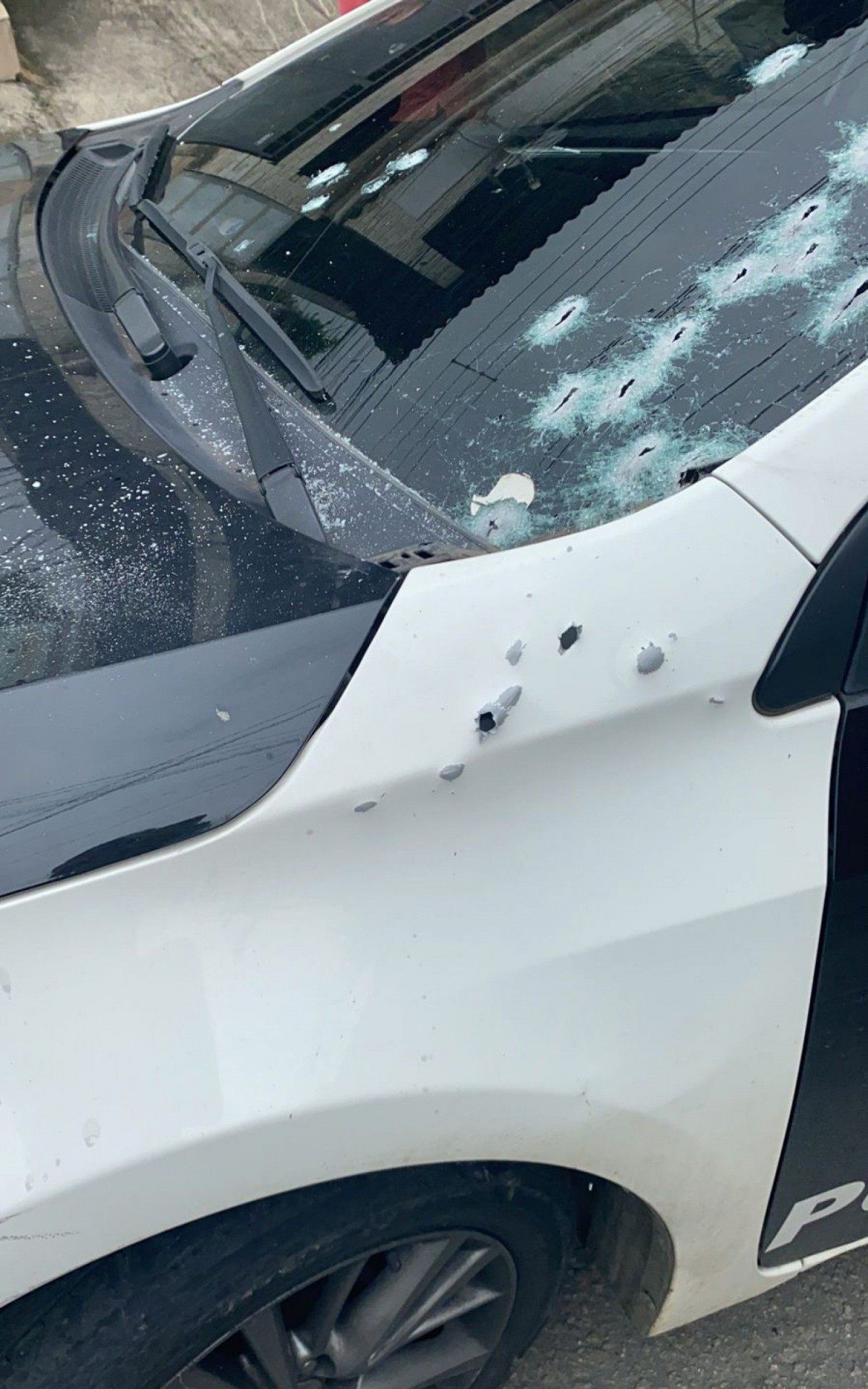 Viatura que participou da troca de tiros