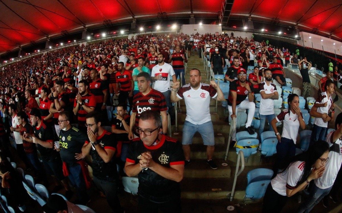 Torcedores do Flamengo no Maracanã - Gilvan de Souza / Agencia O Dia