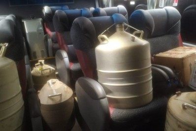 Passageira 'perde' assento em ônibus para tonéis com sêmen de boi; entenda