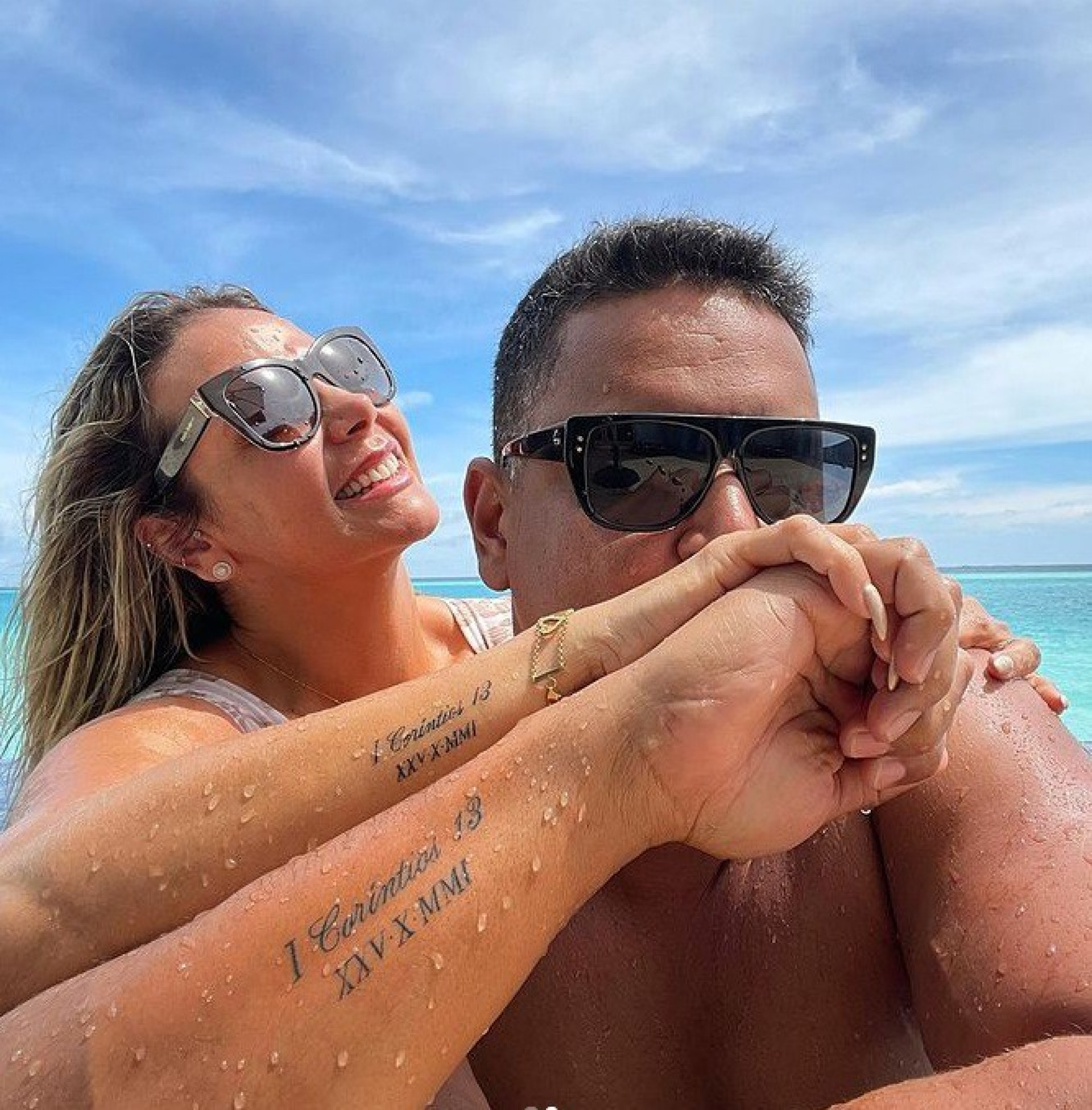 Xanddy e Carla Perez nas Ilhas Maldivas - reprodução do instagram