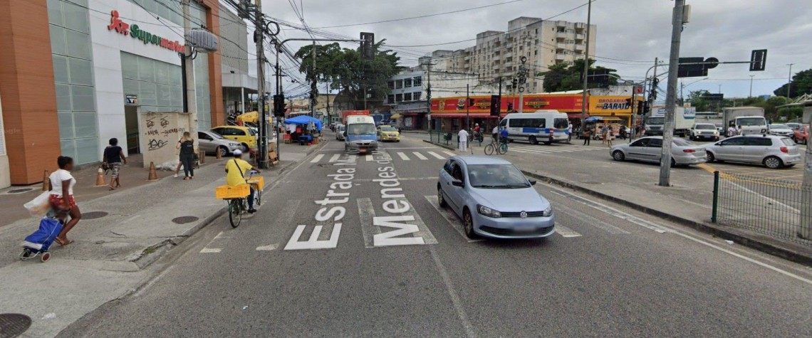 Estrada Miguel Salazar, onde aconteceu o atropelamento - Reprodução / Google Street View