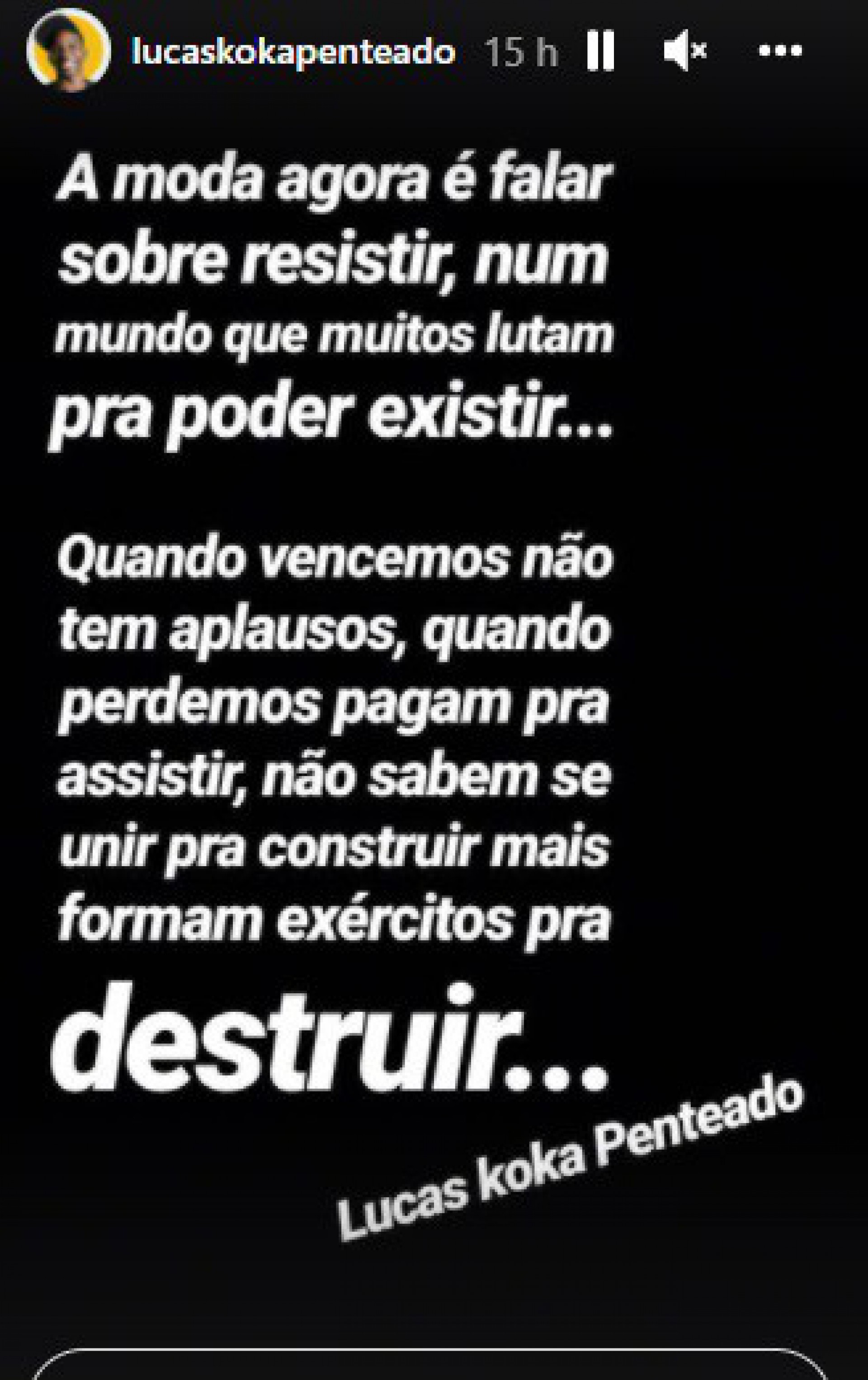 Lucas Penteado enfrenta uma série de polêmicas - Reprodução/Instagram