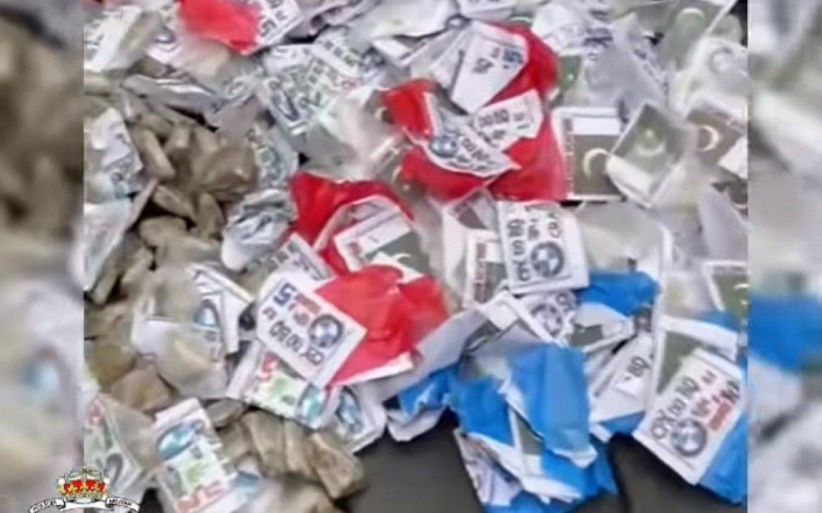 O material foi encaminhado para a delegacia responsável