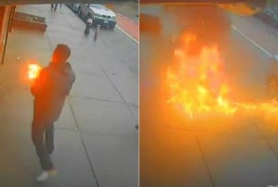 Vídeo: homem joga coquetel Molotov em loja após briga com funcionários