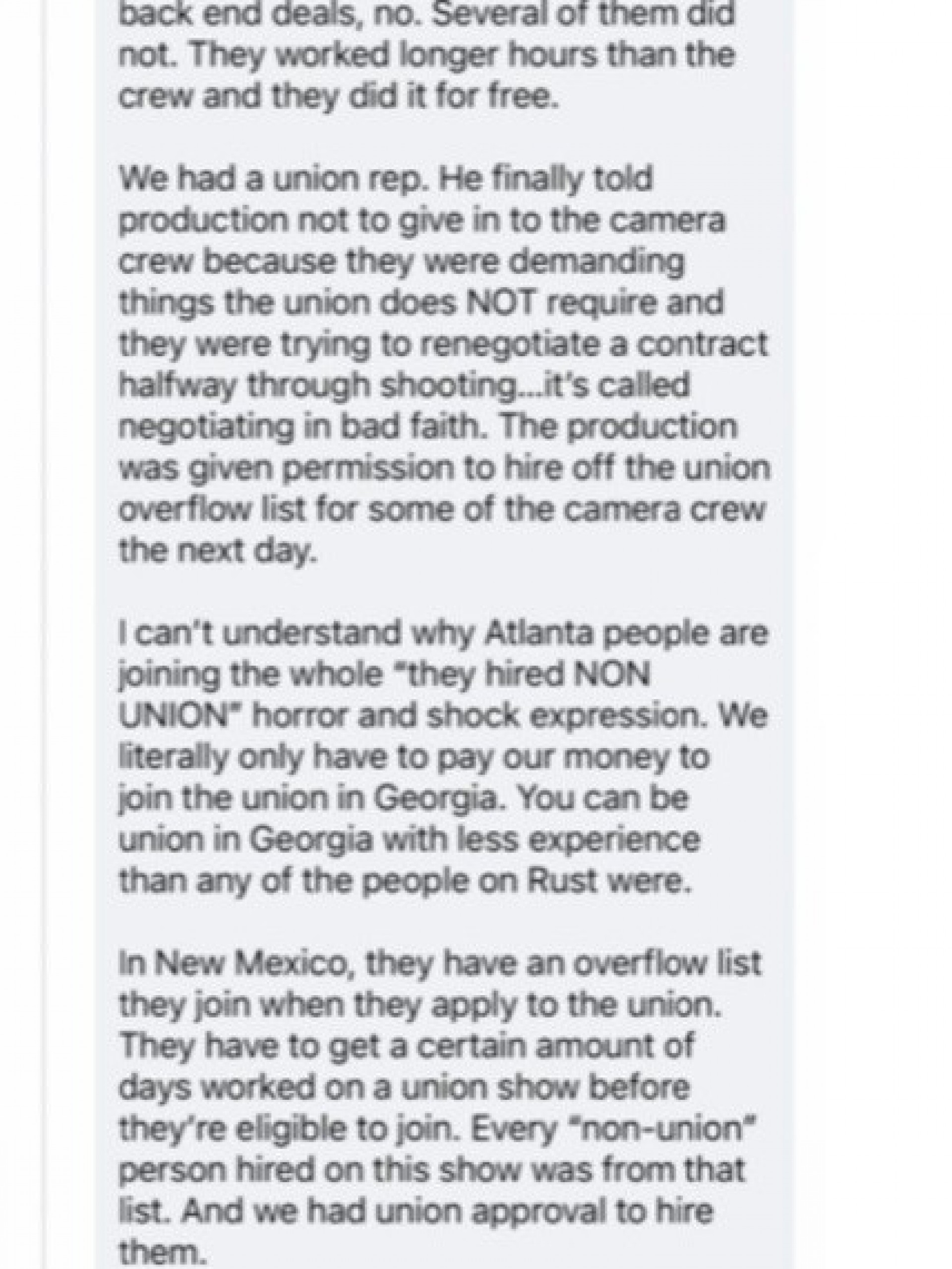 Figurinista de 'Rust' se pronunciou sobre as condições de trabalho - Reprodução/Instagram