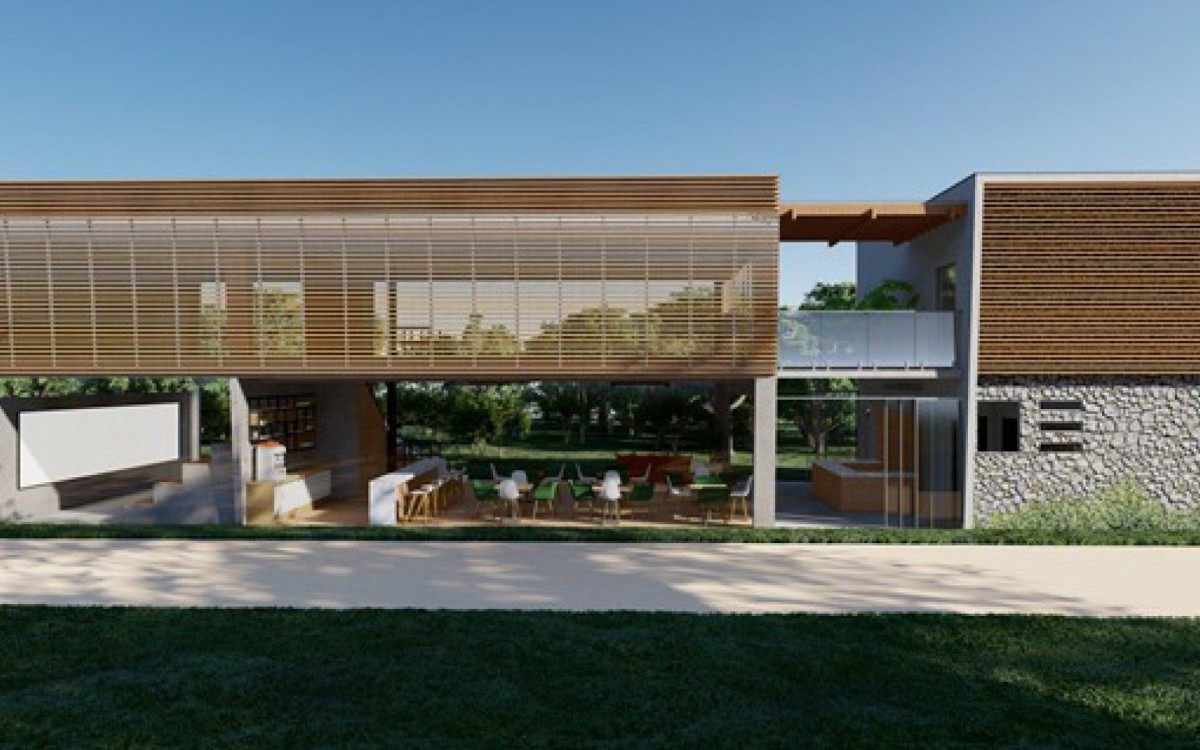 Projeto Centro de Interpreta&ccedil;&atilde;o Sambaqui da Beirada - perspectiva externa