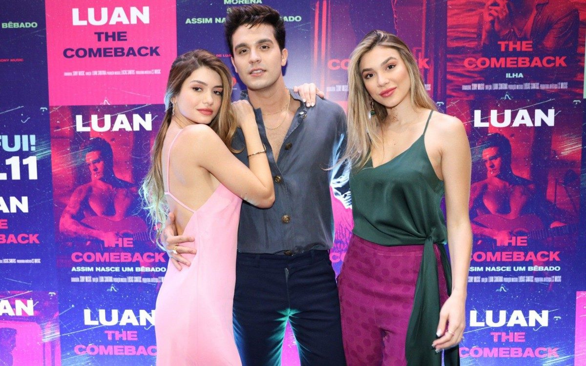 Izabela Cunha, Luan Santana e Bruna Santana