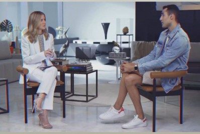 Douglas, do vôlei, conta perrengue em entrevista com Gabriela Prioli: 'Não podia sorrir'