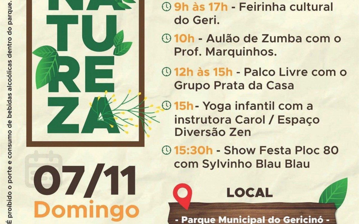 O Arte na Natureza tem uma programa&ccedil;&atilde;o bastante variada