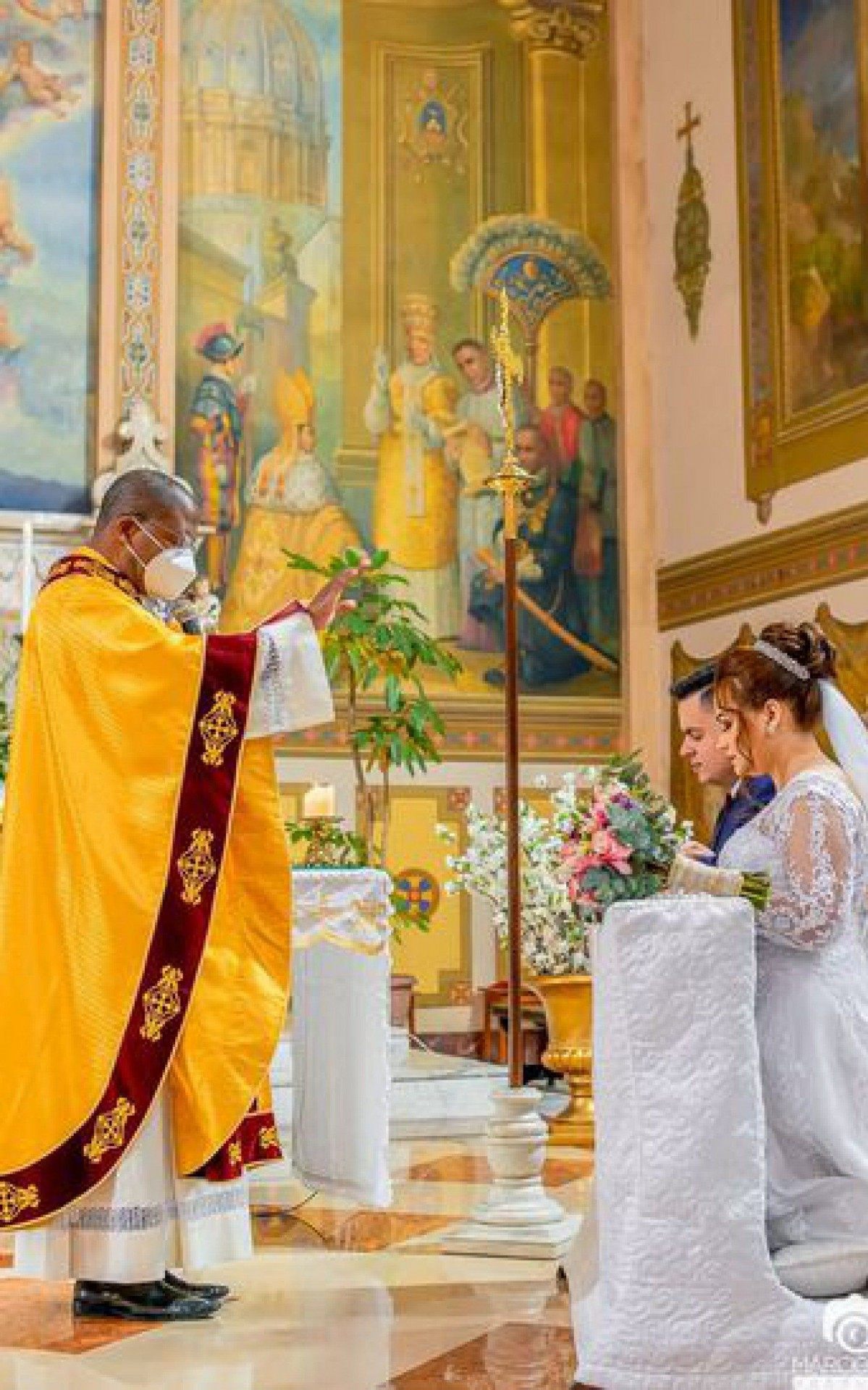 Cerim&ocirc;nia religiosa do casal Ana Karollyne e Willian