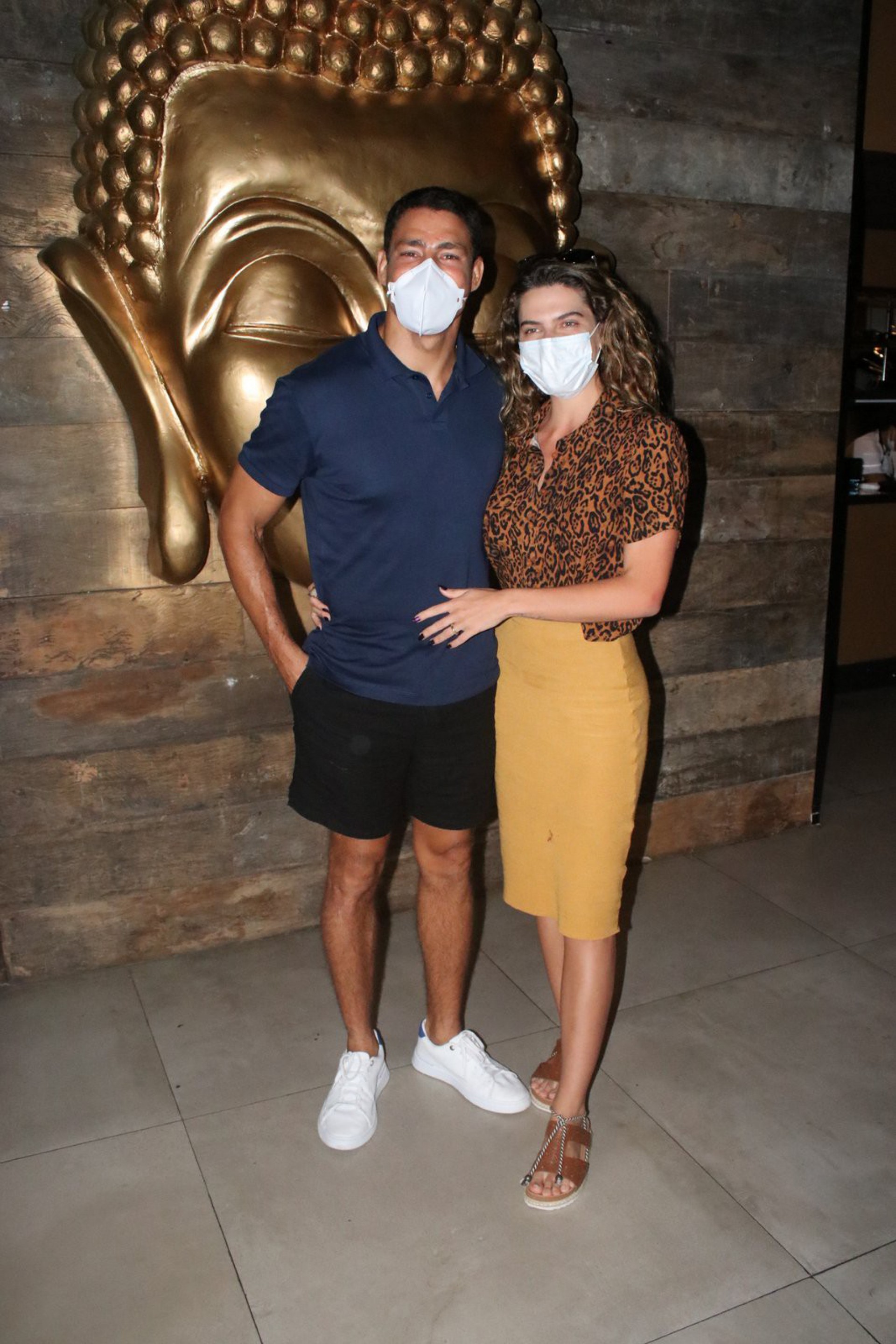 Cauã Reymond e Mariana Goldfarb estiveram no restaurante Mandarim, na zona sul do Rio de Janeiro. - Ag.news