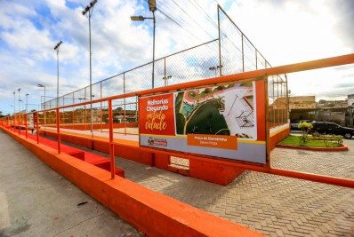 Prefeitura inaugura praça com 420 metros de extensão no bairro Areia Branca, em Belford Roxo