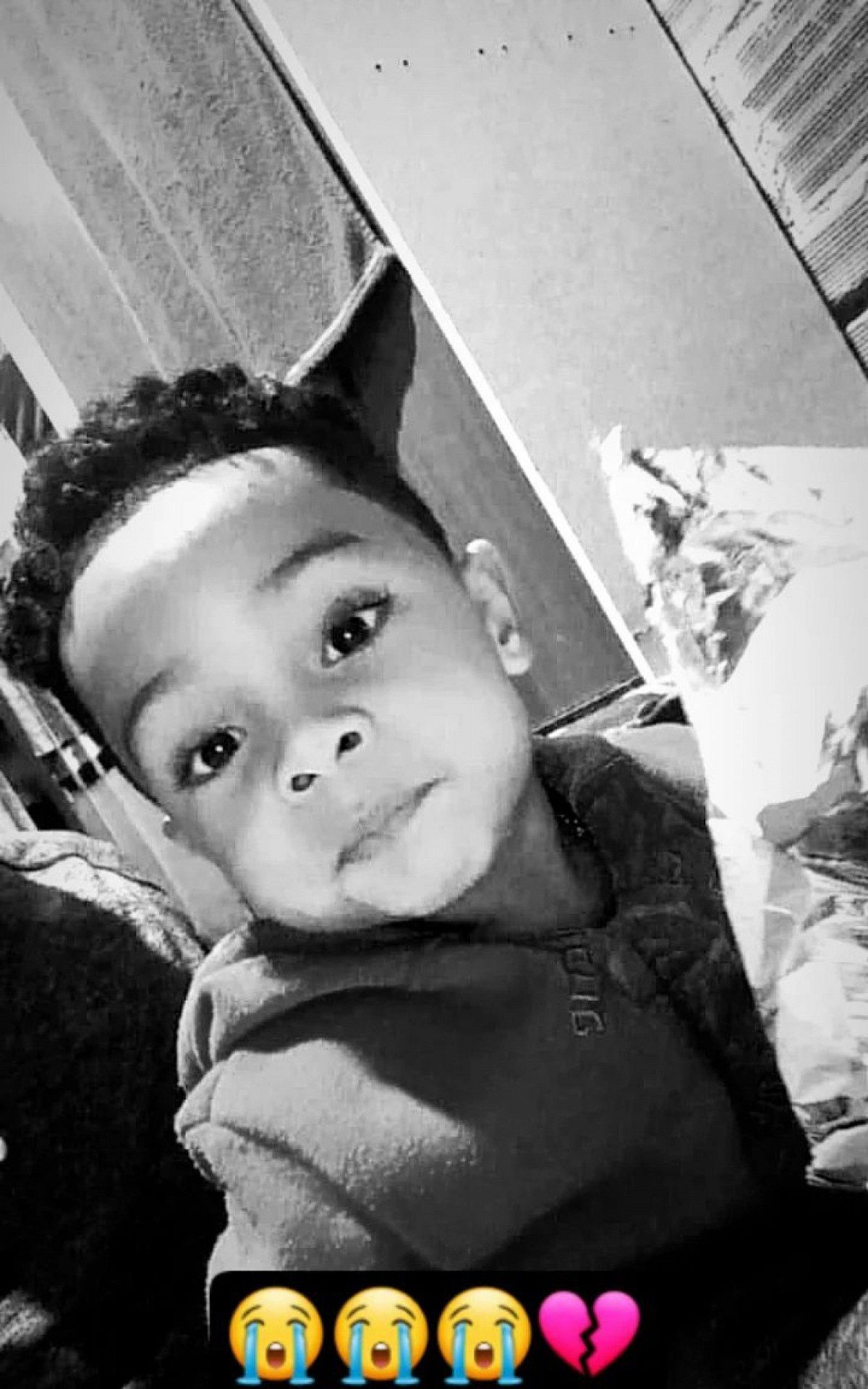 Kaynnan Miguel Paiva, de 3 anos, morto ap&oacute;s inc&ecirc;ndio em uma casa no Complexo do Chapad&atilde;o