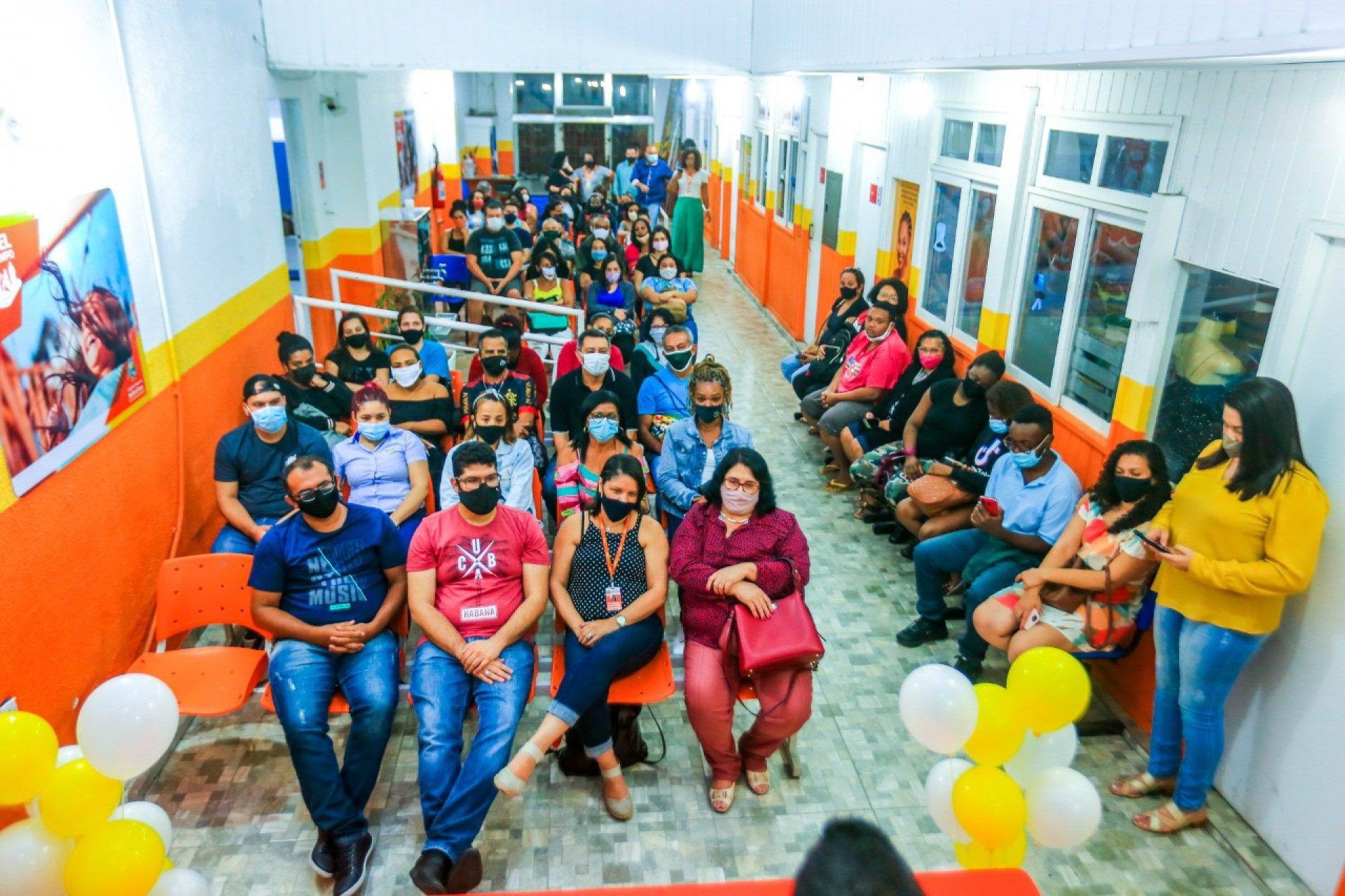 Os alunos participaram da aula inaugural e est&atilde;o aguardando o in&iacute;cio das aulas - Rafael Barreto / PMBR