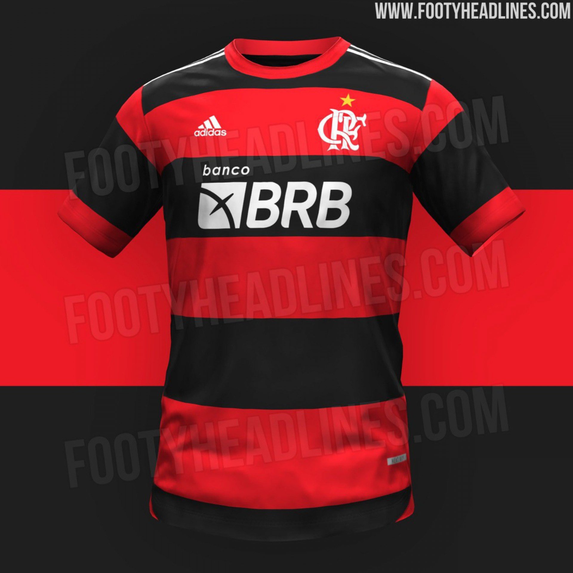 Camisa rubro-negra do Flamengo para 2023 - Reprodução/Footheadlines