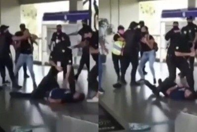 Vídeo: ambulante leva chute na cabeça de guarda em estação de trem