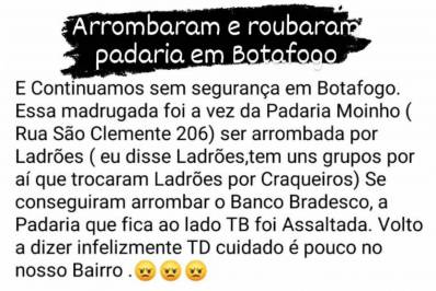 Moradores relatam insegurança em região da Zona Sul do Rio - Reprodução/ Redes Sociais