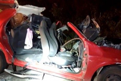 Batida de carros deixa quatro mortos; bebê de 10 meses é uma das vítimas