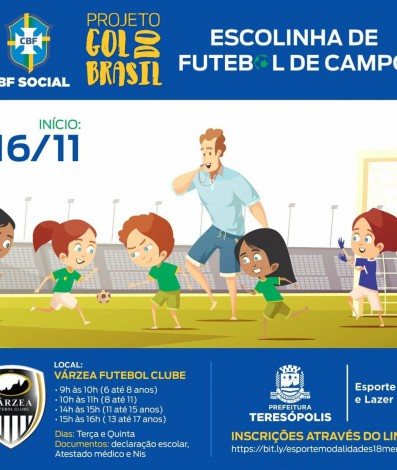 Abertas inscrições para escolinha de futebol do projeto Virando o Jogo