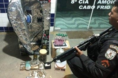 PM apreende carga de drogas no 2º Distrito de Cabo Frio