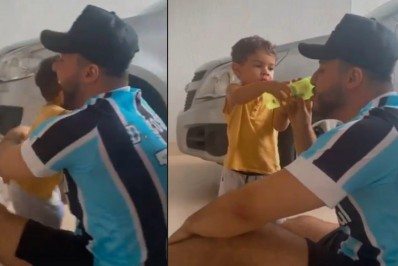 Murilo Huff publica vídeo com Leo, seu filho com Marília Mendonça: 'Um cuidando do outro'