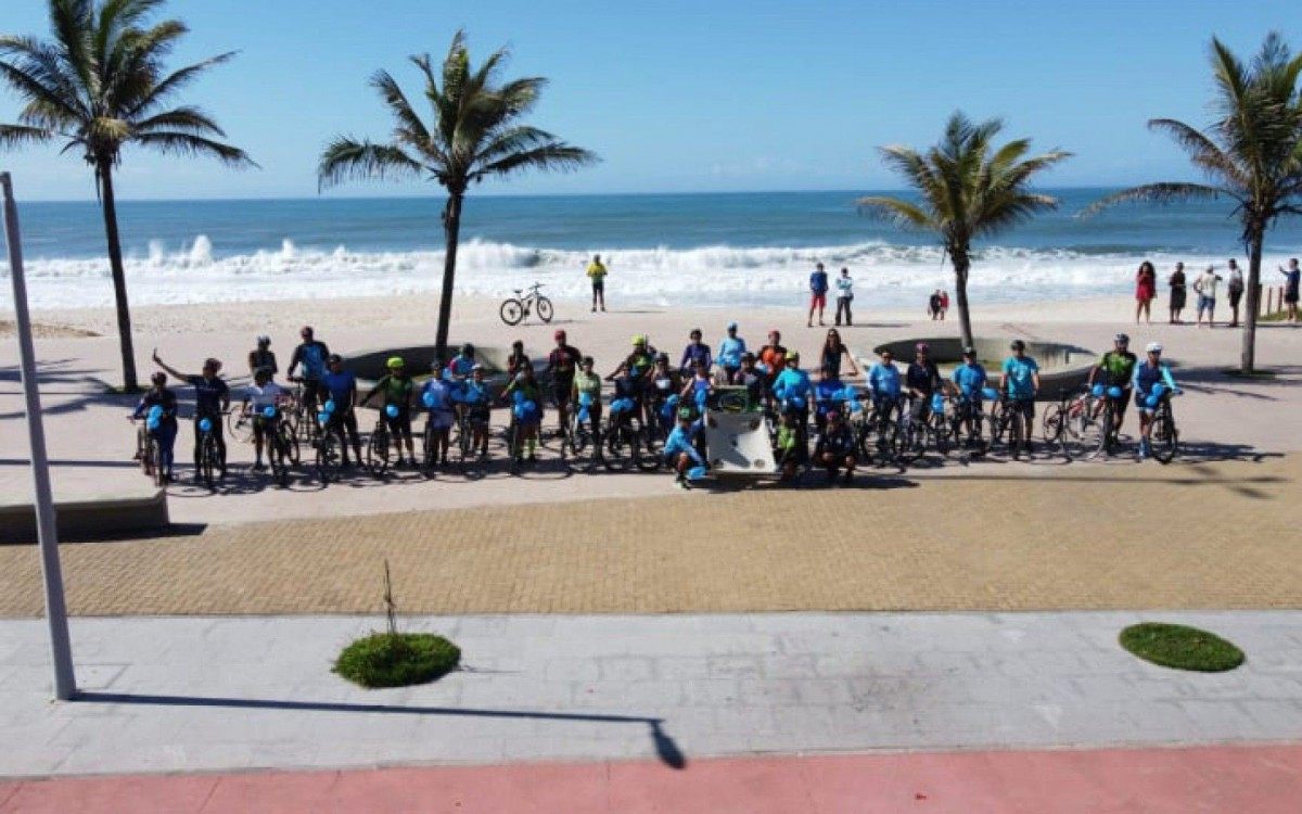 Ciclistas de Saquarema realizam pedal em conscientiza&ccedil;&atilde;o ao C&acirc;ncer de pr&oacute;stata