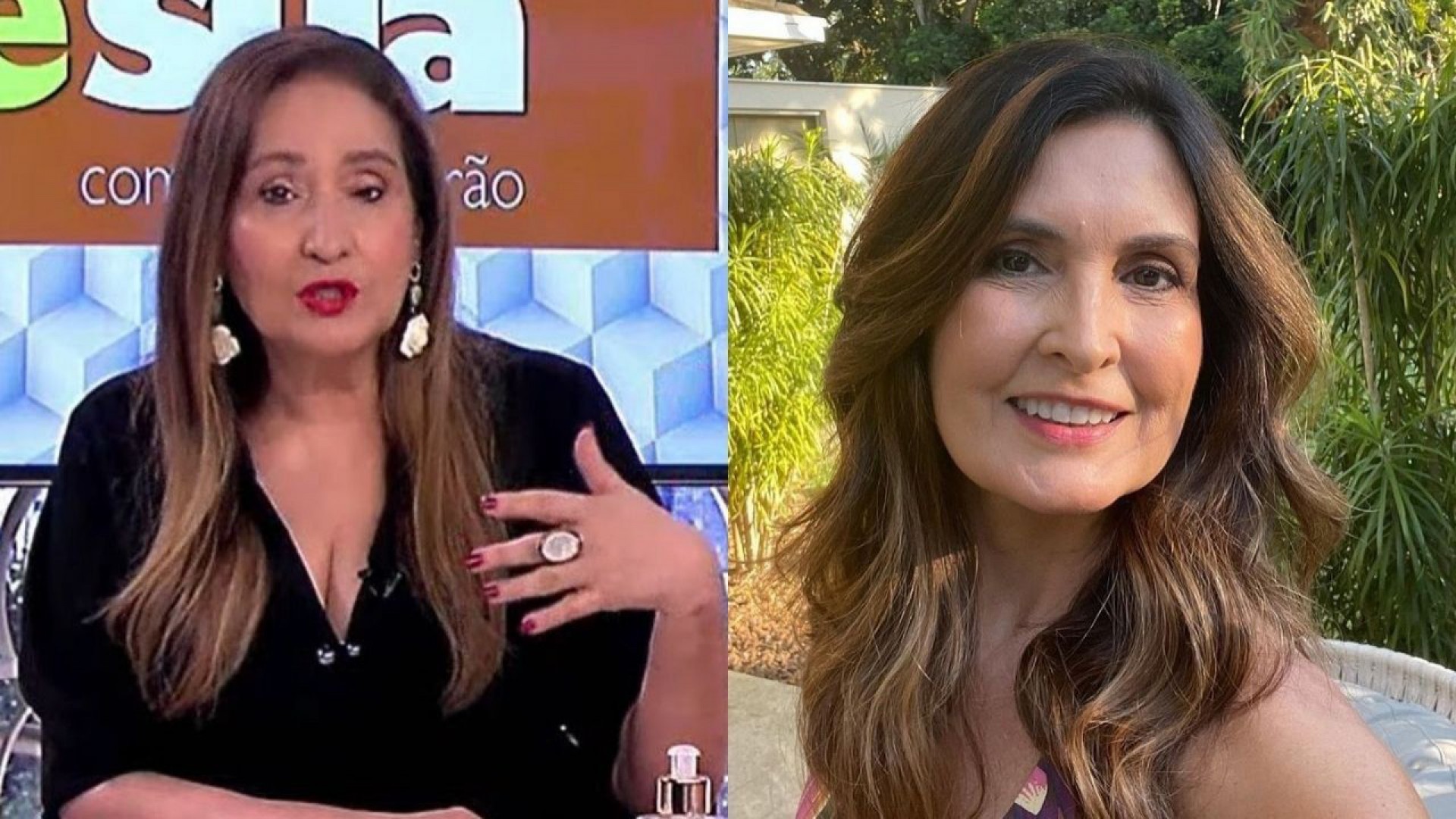 Sonia Abrão e Fátima Bernardes - reprodução