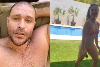 Diogo Nogueira e Paolla Oliveira curtem dia de sol