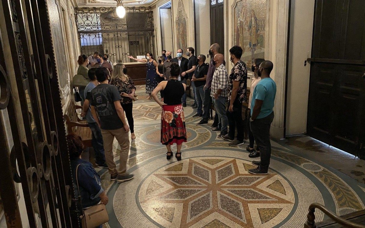 Detalhe do interior do Theatro Municipal