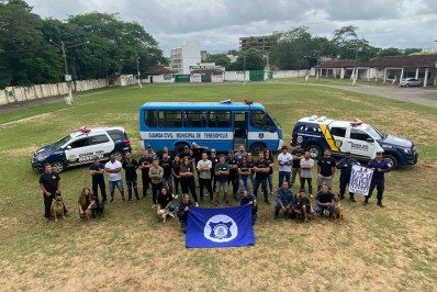 Companhia de Operações com Cães de Teresópolis participa de treinamento das forças de segurança