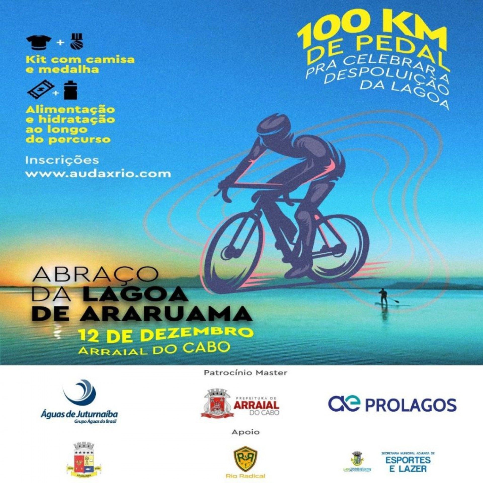 Evento ciclístico acontece no dia 12 de dezembro com largada na Praia Grande, em Arraial do Cabo
- Divulgação