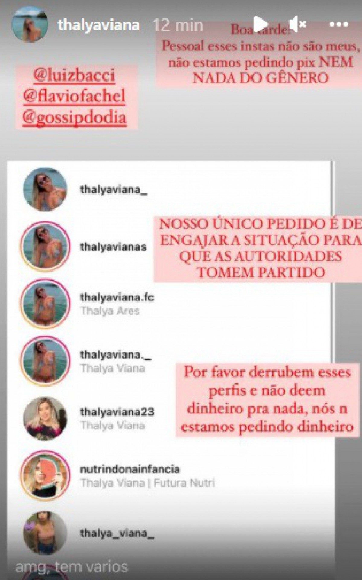 Perfis se passaram por namorada do copiloto para pedir dinheiro