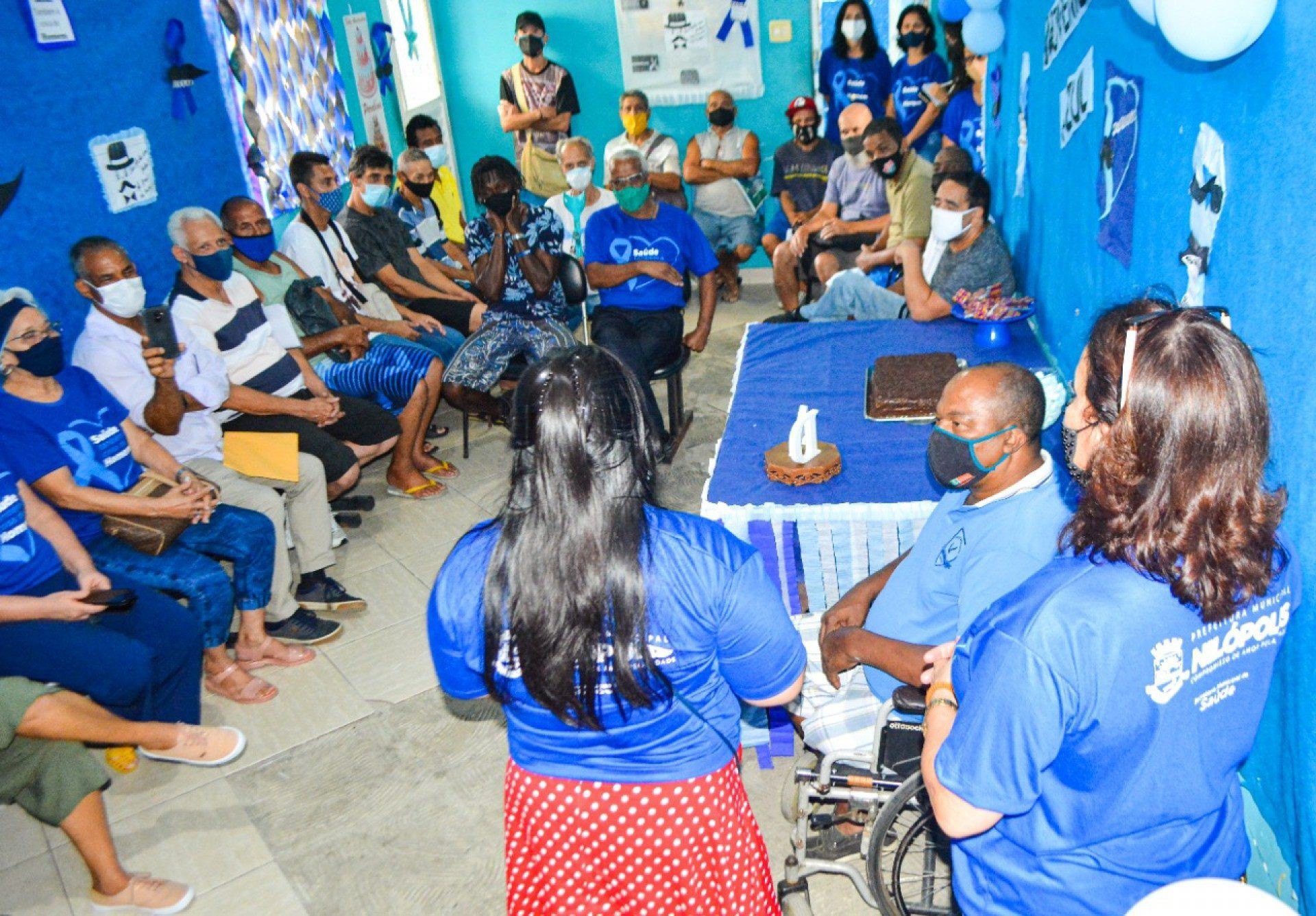 Cerca de 20 pacientes participaram da palestra sobre o Novembro Azul - Divulgação / PMN