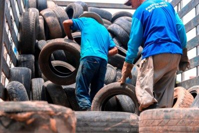 Prefeitura recolhe e destina pneus usados para reciclagem