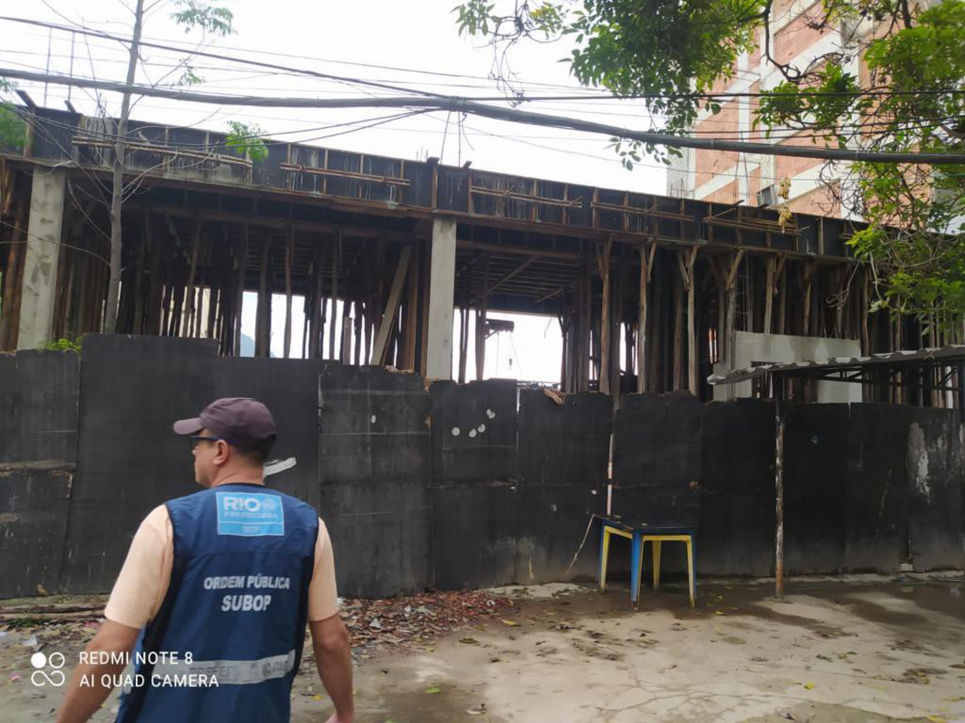 A construção irregular da milícia local estava situada em área pública - Divulgação/SEOP