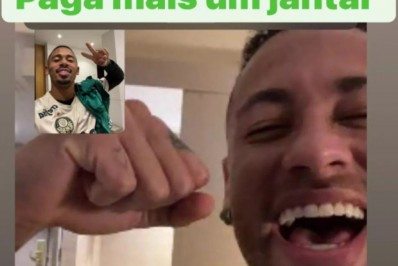 Neymar aposta no Flamengo e é ironizado por Jesus após título do Palmeiras: 'Paga mais um jantar'