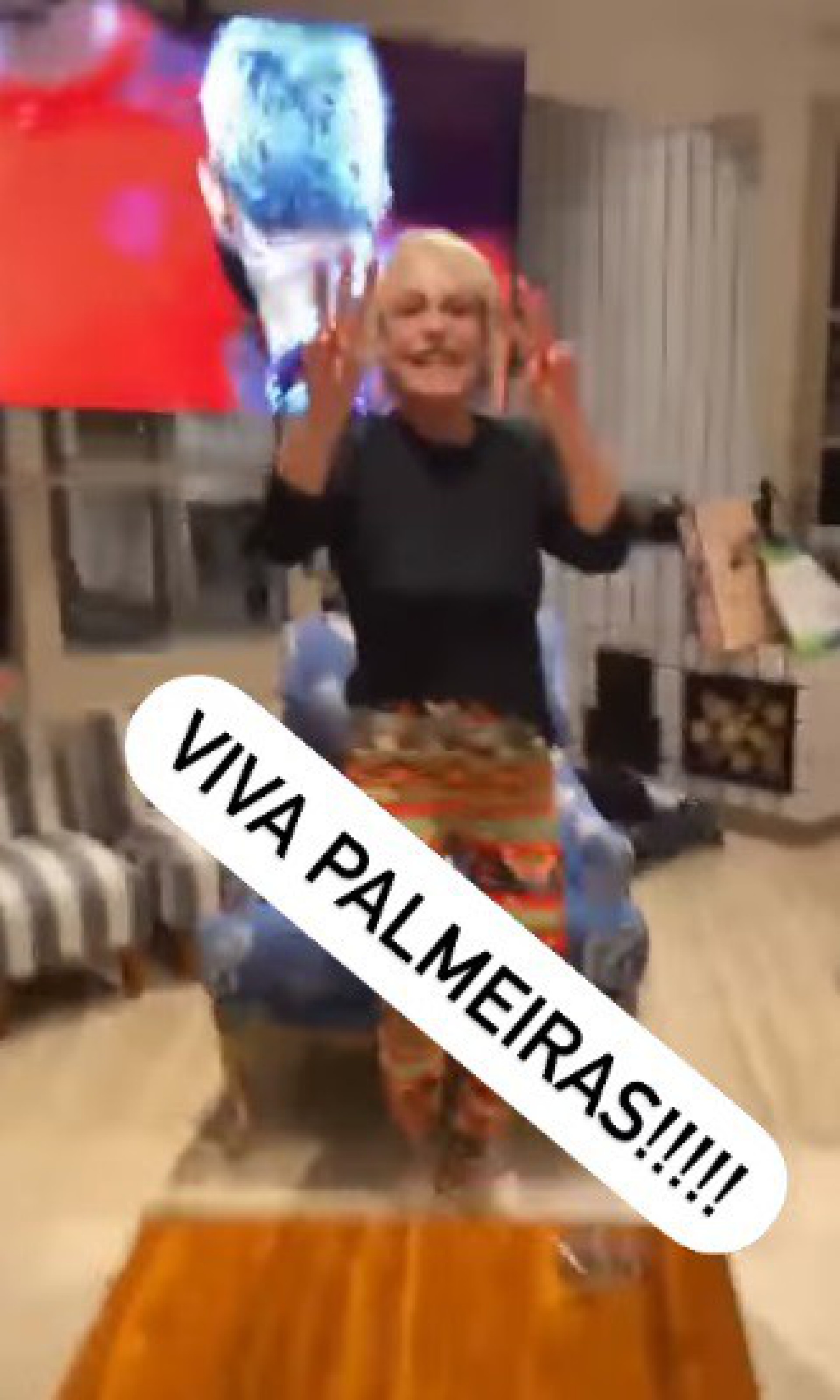 Ana Maria Braga comemora a vitória do Palmeiras - reprodução do instagram