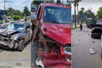 Vídeo: garoto de 12 anos pega carro escondido e causa acidente