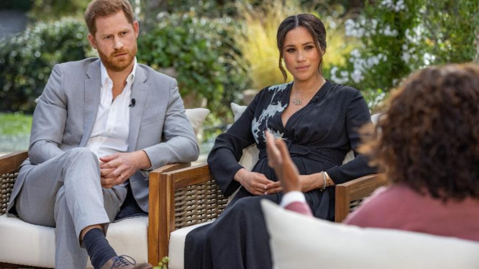 Príncipe Harry e Meghan Markle em entrevista à Oprah Winfrey - Reprodução/CBS