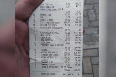 Homem finge ser jogador de futebol e aplica calote de mais de R$ 4 mil em bar 