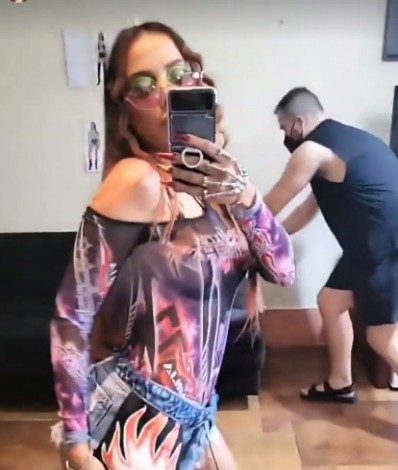 Anitta e Pedro Sampaio gravam clipe em Belém - reprodução do instagram